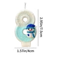 thumbnail image 3 of InsCrazy Candles, Christmas Candles Snowman Number Candle Snowflake Cake Label Children's Birthday Decoration Theme Birthday Cake Cupcake Boy Girl Birthday Supplies Christmas Gifts for Women, 3 of 6