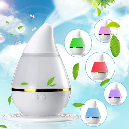 Mist aroma Humidifier, 250 ml Ultrasonic Humidifiers Air Purifier Atomizer Essential Oil Diffuser Whisper-Quiet, 7 Color LED Lights For Home Bedroom Baby Room