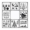 thumbnail image 3 of Seasonal Painting Stencils Christmas Diy Crafts Painting Tools Plastic White for Festival Atmosphere Addition 8Pcs, 3 of 4