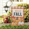 thumbnail image 3 of Hello Fall Farm Pumpkins Harvest Garden Flag Double Sided Yard Flag for Garden Lawn Party Autumn Thanksgiving Christmas 12.5x18inch, 3 of 4
