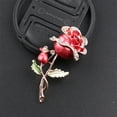 thumbnail image 3 of Milisten Broche en Forme de Rose Délicate Rouge Élégante Strass Épingle à Mamelon Alliage Accessoire de Mode Cristal Col à Revers Fournitures pour Femmes, 3 of 6
