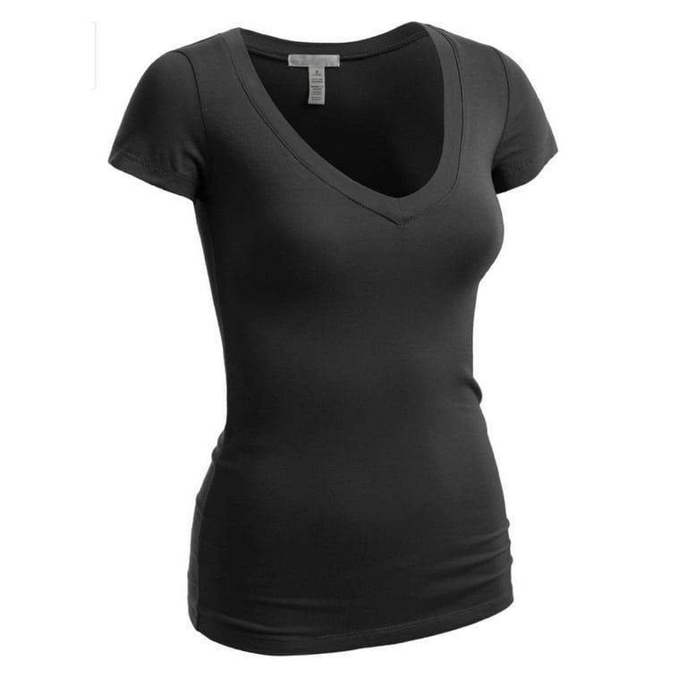 plain short sleeve t shirts women's