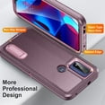 thumbnail image 3 of for Motorola Moto G Power (2023) Case with Kickstand, [10FT Military Drop Protection] Rugged Heavy Duty Hard PC+Soft Silicone Rubber Bumper Hybrid Triple-Layer Case,
Purple+Pink, 3 of 9