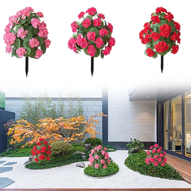 Decoración de Suelo de Begonia Artificial de Seda: Flores de Manzano Silvestre MNFD