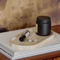 thumbnail image 3 of Natural Travertine Oval Tray - 100% Real Stone Handcrafted, Modern Multi-Purpose Decorative Organizer for Kitchen, Bathroom, Living Room Home Decor, 3 of 9