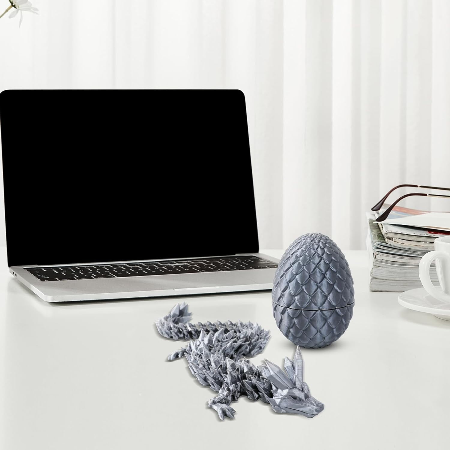Home Office Desk Decor3D Printed Dragon Egg Crystal 3D Dragon Fidget Toys for Adult Articulated Dragon Egg Surprise Dragon Gifts