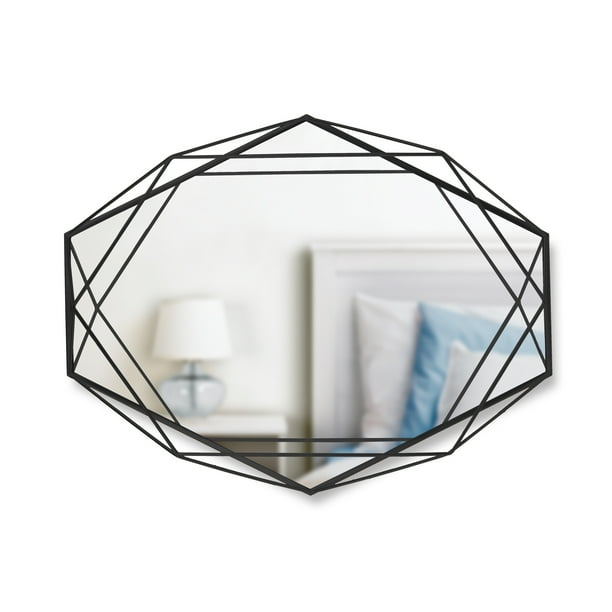 Umbra Prisma Geometric Wall Mirror, Black - Walmart.com ...