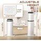 thumbnail image 4 of patas ajustables para muebles, patas de cocina ajustables de 8 cm, altura ajustable de 8 a 12 cm, patas redondas de metal y acero inoxidable para sofá, patas de gabinete con tornillos, color blanco, 4 of 5