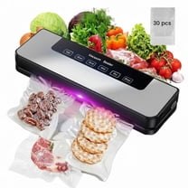 Eurhowing Vacuum Sealer Machine, Automatic Food Sealer for Storage with Dry & Moist Modes, Food Saver Preserver for Meat, Vegetables, Fruit, 30 Bags