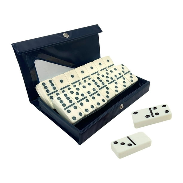 Juego de dominó Double Six, juego de mesa de 28 dominó con caja de almacenamiento para cumpleaños, niños de interior