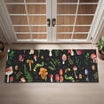 thumbnail image 2 of Colorful Mushroom Leaf Black Pattern Door Rugs,Washable Non Slip Door Mats Indoor,Decorative Door Mats,Entry Mat Indoor for Entrance,Bedroom,Kitchen,Bathroom,16"x47", 2 of 6