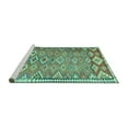 thumbnail image 2 of Ahgly Company Machine Washable Indoor Rectangle Oriental Turquoise Blue Traditional Area Rugs, 5' x 8', 2 of 4