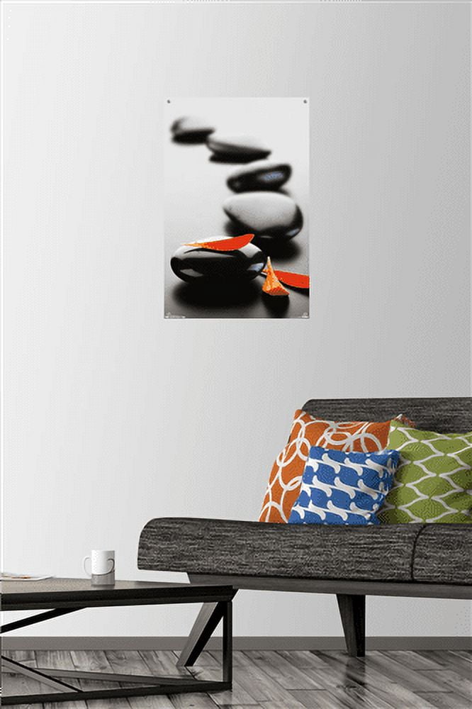 Massage Stones - Red Wall Poster with Push Pins, 14.725" x 22.375"