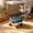 Blue-BU, variant on MMJ Rolling Low Stool with Wheels Padded PU Leather Seat Cleaning Home Use Compact Storage