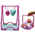 thumbnail image 4 of Dream Collection: Baby Doll 4-In-1 High Chair Play Set - Pink & Teal - 12" Doll, Hand-Held Carrier, Feeding Accessories, Realistic Play, Kids Ages 2+, 4 of 8