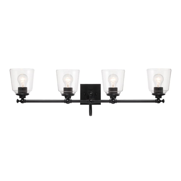 Minka Lavery 4004-66A Antonia 4 Light 35" Wide Vanity Light - Coal