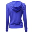 thumbnail image 2 of FashionOutfit Women's Slim Fit Cotton Base Basic Casual Zip Up Thermal Hooded Jacket, 2 of 3