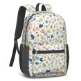 thumbnail image 2 of Pioneer Flower Floral Print Pattern 17" School Backpacks for Teens,Waterproof Oxford Fabric,S-Shape Padded Straps for School,Travel,Hiking,Camping, 2 of 5