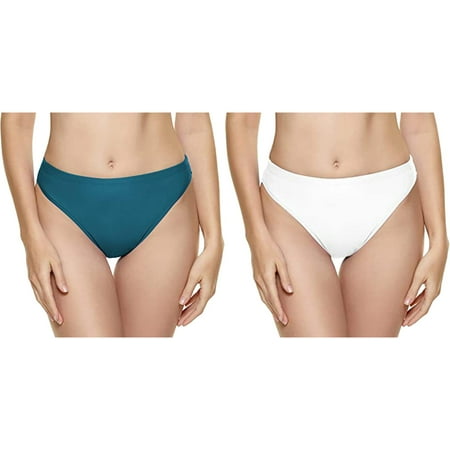 (2-Pack) 2025 New Women Vintage Print Low Swim Bottoms for Women Plus Size Waist Brazilian Bikini Bottom Swimwear Briefs Beachwear Brazilian Bikini Bottom Side Tie Thong Bathing Swimbottom