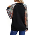 thumbnail image 5 of SPROUTOP Color Block Sweatshirts for Women Raglan Long Sleeve Shirts Casual Crewneck Printed Pullover Tunic Tops, 5 of 11