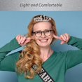 thumbnail image 2 of MEANT2TOBE 41st Birthday Sash and Tiara for Women - Fabulous Glitter Sash + Waves Rhinestone Silver Premium Metal Tiara for Her, 41st Birthday Gifts for 41 Party, 2 of 6