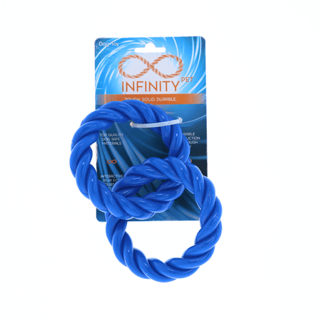 Infinity Dog Toys TPR Chew and Tug Rope Toy, 2 Rings