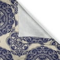 thumbnail image 4 of Ambesonne Mandala Valance Pack of 2, Medieval Exotic Revival, 54"X12", Beige Navy Blue, 4 of 5