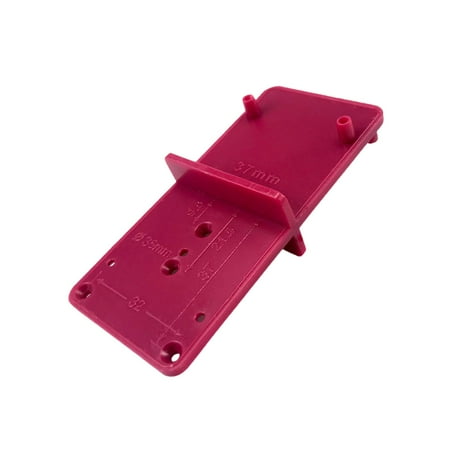 

Concealed Hinge Hole Drill Guide Hardware Jig Tool Hole Opener Hole Gauge Drawer Red