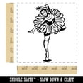 thumbnail image 2 of Ballerina En Pointe Pose Self-Inking Rubber Stamp Ink Stamper - Blue Ink - Large 1-1/2 Inch, 2 of 7