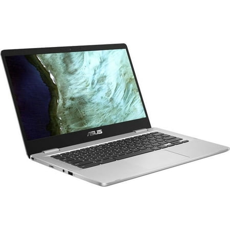 ASUS Chromebook C423 14.0" 180 Degree HD NanoEdge Display, Intel Dual Core Celeron Processor, 4GB LPDDR4 RAM, 32GB Storage, Silver Color, C423NA-DH02