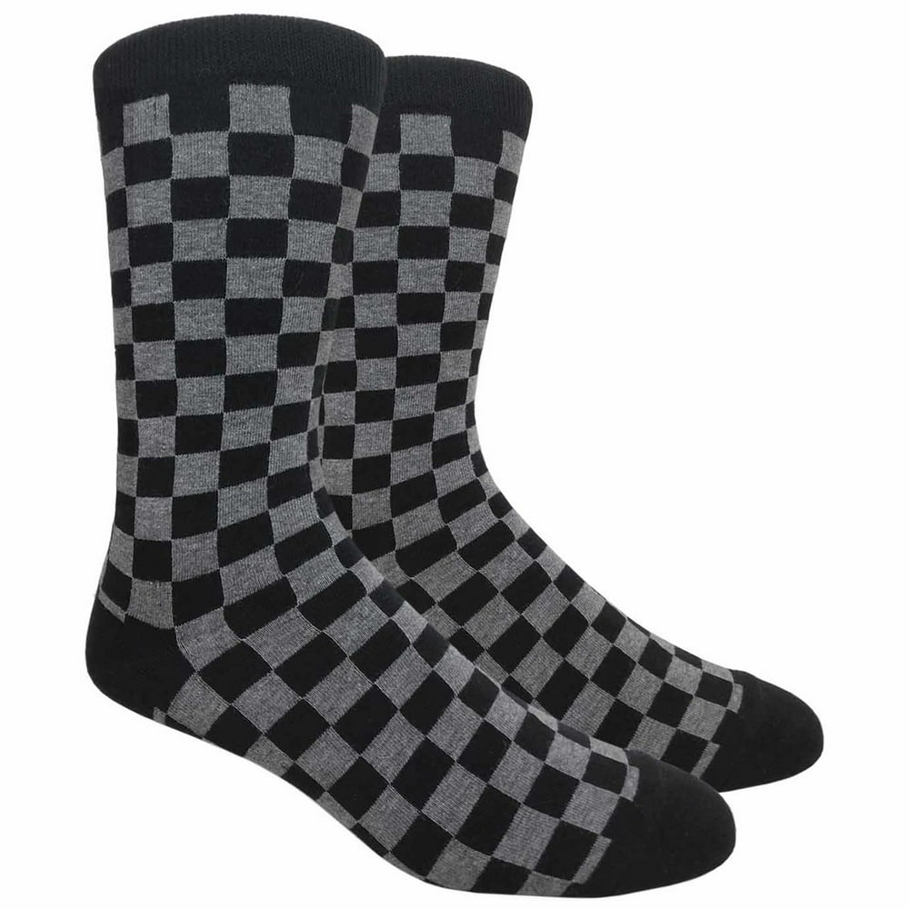 Buyyourties - Mens Novelty Checkered Socks - Walmart.com - Walmart.com