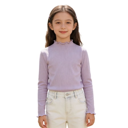 YM T-Shirts for Girls 11-12 Cute Print Short Sleeve T-Shirt Fashion Basic Tee Teens Girls Trendy Clothes Purple 9-10 Years