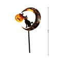thumbnail image 2 of Halloween Solar Garden Stake Light,Solar‑Powered Metal Moon Cat with Pumpkin Lantern for Lawn Patio Seasonal Ornament, 2 of 7