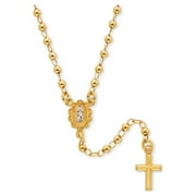 Brilliance Fine Jewelry 14K Gold Plated Sterling Silver Beads Children’s Female Rosary Necklace