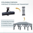 thumbnail image 5 of Outsunny 10' x 20' Pop Up Canopy Tent with Netting, Heavy Duty Instant Sun Shelter, Large Tents for Parties with Carry Bag for Outdoor, Garden, Patio, Gray, 5 of 9