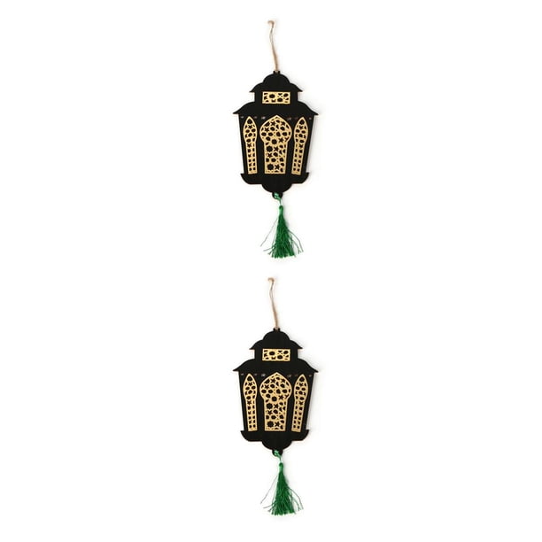 Naiovety Colgante de Eid-ul-fitr de 2 piezas, decoración de farol de ruptura rápida, regalo creativo con borla para puerta de pared JM01344 JM01344 2piezas Naiovety CBP195959
