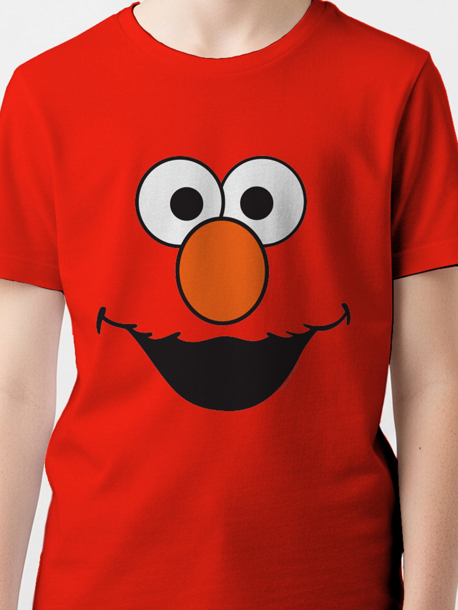 Sesame Street Boys Short Sleeve Elmo Face Graphic Costume T-Shirt, Sizes 4-18