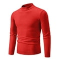 thumbnail image 1 of COM1950s Chandails pour Hommes, Chandails et Pulls pour Hommes, Tricot pour Hommes Col Roulé Simulé Vintage Col Rond Couleur Unie Chandail Élastique Molletonné Tendance, Chandail pour Hommes, Col Roulé Simulé pour Hommes, 1 of 2
