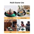 thumbnail image 2 of 13 Inch Round Placemats Set of 4, Green Fruit Non Slip Heat Insulation PP Table Mats, Modern Minimalist Decor Black Background Washable Place Mats for Kitchen Dining Party Table Decor, 2 of 7