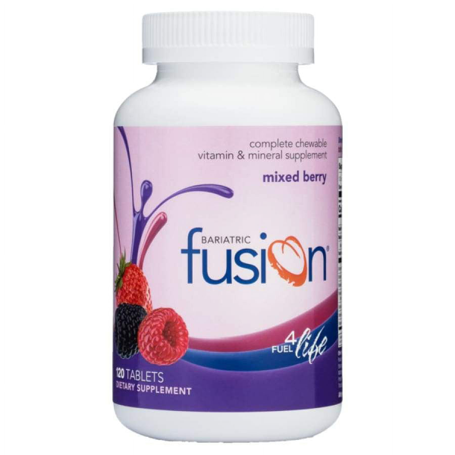 Bariatric Fusion Strawberry Complete Chewable Bariatric Multivitamin for Bariatric Surgery Patients Including Gastric Bypass and Sleeve Gastrectomy, 120 Tablets