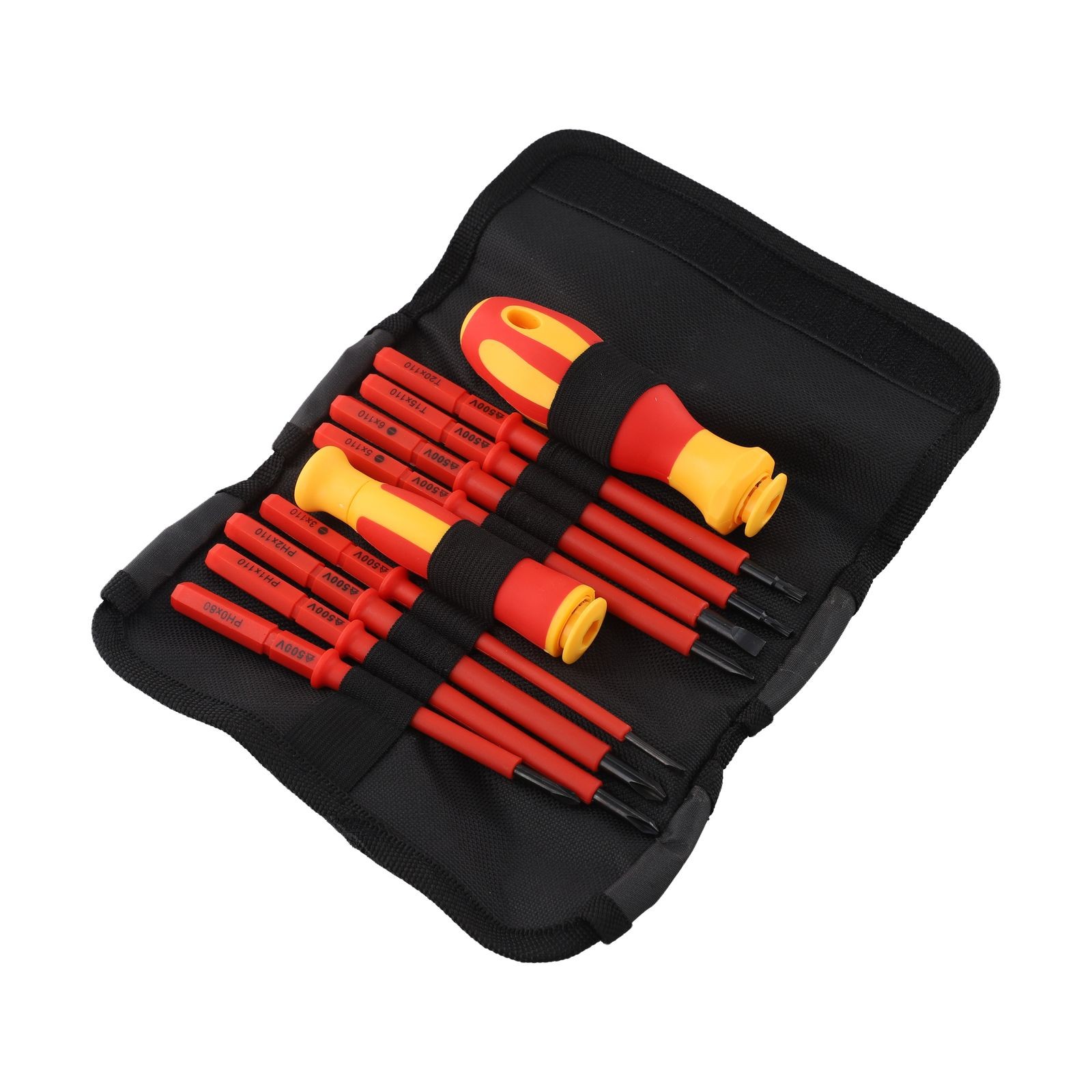 yaaqii 10-Piece Insulated Screwdriver Set | 500V Safety & Interchangeable Tips for DIY