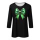 thumbnail image 5 of Xuyuer St. Patrick's Day Womens 3/4 Sleeve Crew Neck Spring T-Shirts Merry and Bright Casual Pullover Graphic Tee Tops Cute Tunic Tops Basic Tees Blouses Business Work Tee Top, 5 of 5
