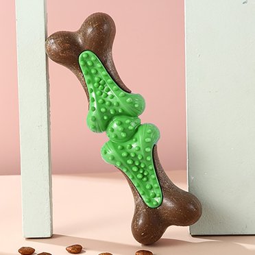 GARENAS Pet Dog Chewing Toys Rubber Bone Dog Toys Chewing Toys for Small and Medium Sized Dogs Interactive Health Assistance Supporting Chewing Behavior