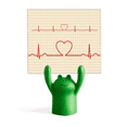thumbnail image 1 of Electrocardiograma corazon patron de diseño creativo Estante de notas, estante de ranas de animales de dibujos animados, 1 of 3