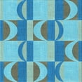 thumbnail image 1 of Ahgly Company Machine Washable Indoor Square Transitional Glacial Blue Ice Blue Area Rugs, 4' Square, 1 of 7
