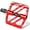 Red, variant on BUCKLOS MTB Flat Pedals Mountain Bike Pedals,3 Bearings Road Bike Bicycle Pedals Adult，CNC Aluminum Alloy Non-Slip for BMX/Gravel Bike/Hybrid Bike 9/16"