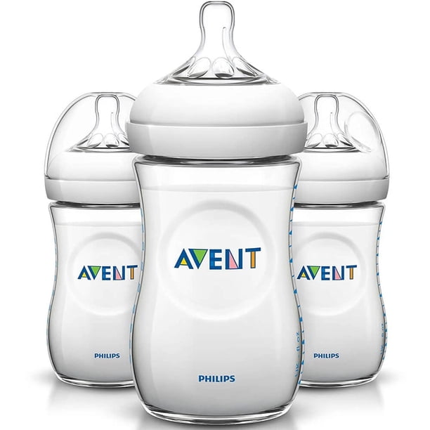 Biberón Philips Avent Natural 260 ml (paquete de 3), 1 m+