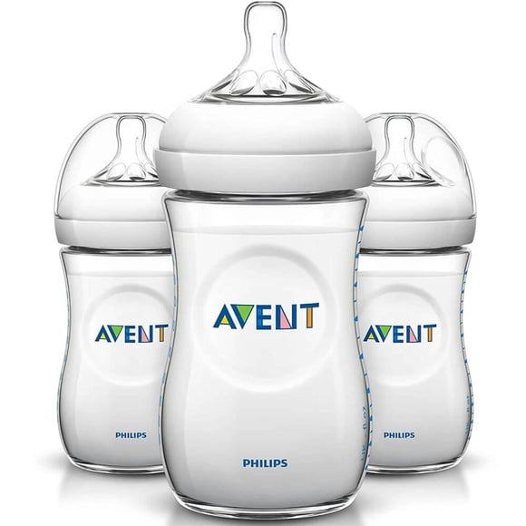 Biberón Philips Avent Natural 260 ml (paquete de 3), 1 m+