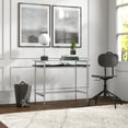 thumbnail image 3 of Evelyn&Zoe 36" Silver Metal/Glass Home Office, 3 of 7