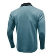 thumbnail image 5 of ZCFZJW Men's Polo Shirts Long Sleeve Golf Polo Shirts for Men Quick Dry Solid Color Sun Protection Polos Casual Quarter Zip up Collared Shirts Blue XXL, 5 of 5